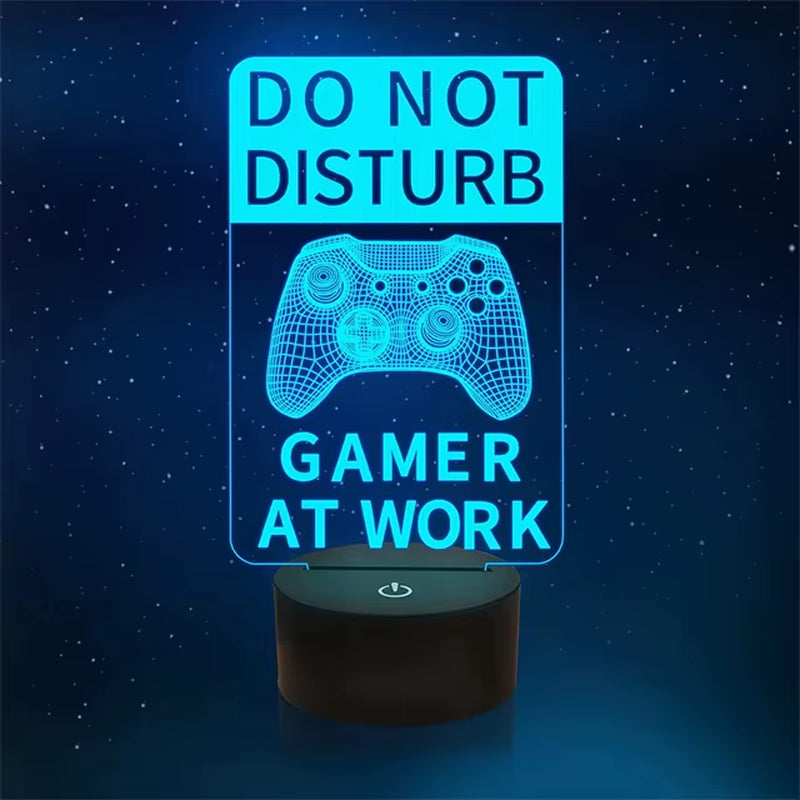 Gamer Zone 16 Colors Changing Touch & Remote Control Gamepad Controller Graphic Video Games Gamer Gift 3D Illusion Lamp for Men